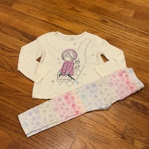 Gap Winter Scence Top and legging set